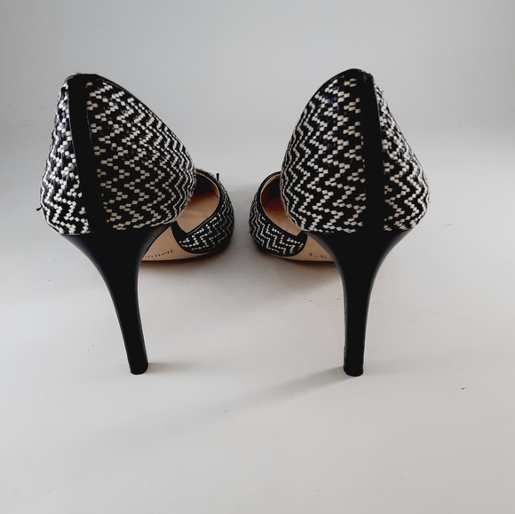 L.K. Bennett London Ladies Black White  Leather Shoe Size 8.5 Made in Spain - Picture 15 of 16